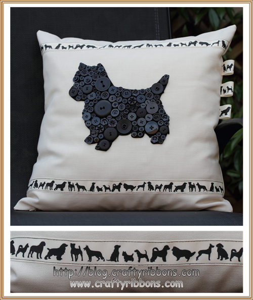 hello wednesday dog cushion